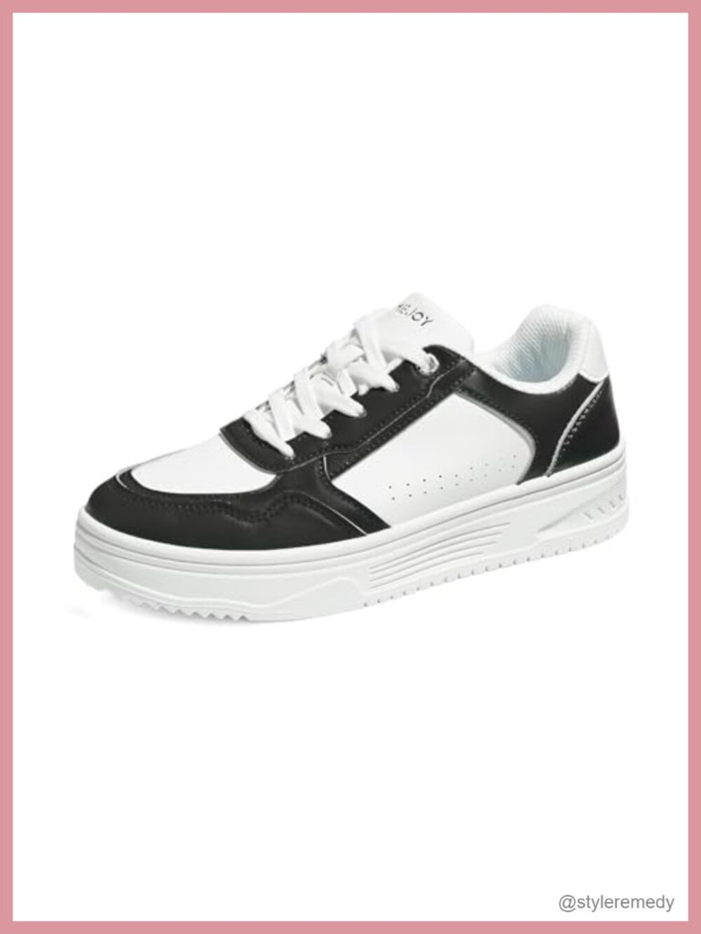 Platform Sneakers for Women, Cushioned Low Top Lace-Up Casual Shoes